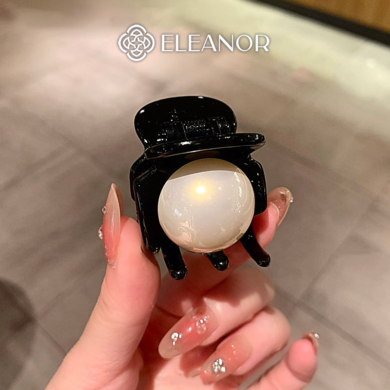 Kẹp tóc nữ càng cua Eleanor Accessories đính họa tiết tròn basic phụ kiện tóc kẹp tóc 8215