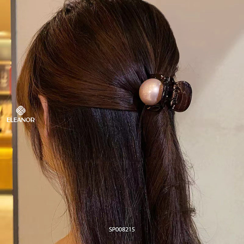 Kẹp tóc nữ càng cua Eleanor Accessories đính họa tiết tròn basic phụ kiện tóc kẹp tóc 8215