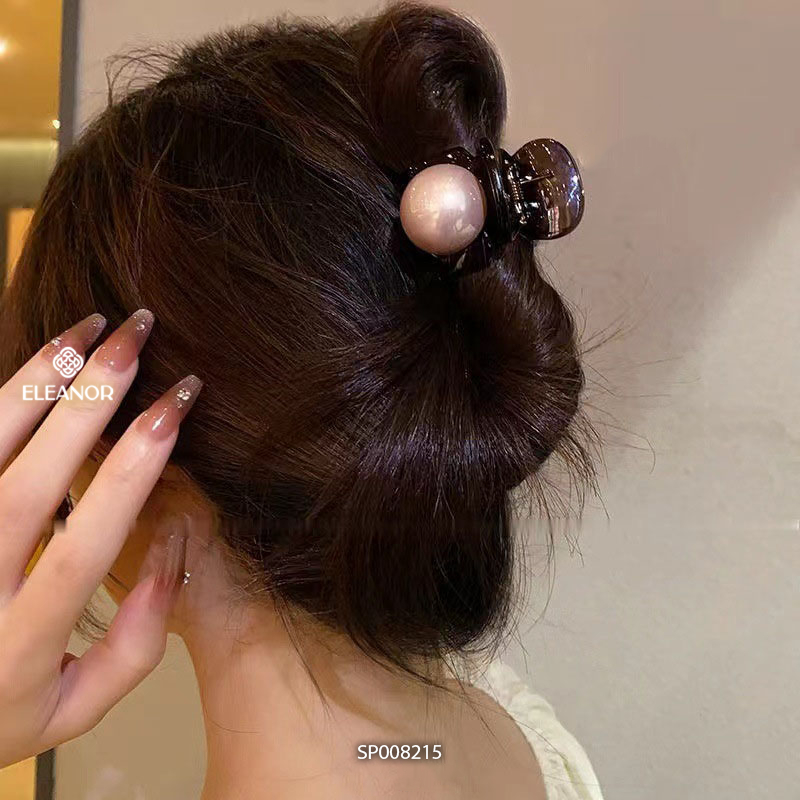 Kẹp tóc nữ càng cua Eleanor Accessories đính họa tiết tròn basic phụ kiện tóc kẹp tóc 8215