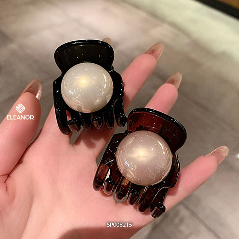 Kẹp tóc nữ càng cua Eleanor Accessories đính họa tiết tròn basic phụ kiện tóc kẹp tóc 8215
