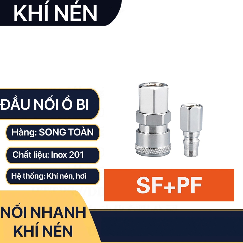 Khớp Nối Nhanh SF PF Khí Nén Ren Trong, Bộ Nối Nhanh Ổ Bi Ren Trong 13 ...