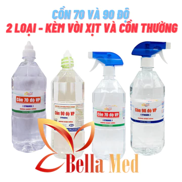 Cồn sát khuẩn 70 và 90 độ chai 1 lít (shop có bán vòi xịt cồn riêng)