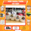 Hộp nhựa tròn có nắp dùng được lò vi sóng đủ size 350ml-500ml-600ml-700ml