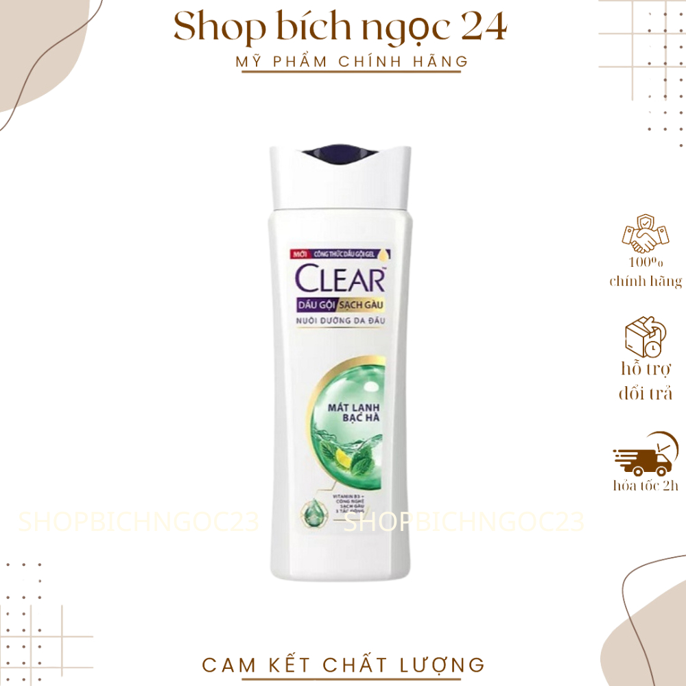 Dầu Gội Clear Bạc Hà Sạch Gàu Ngứa Clear Men 170g