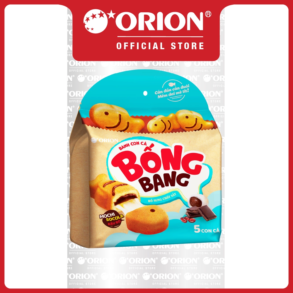 Combo 5 Túi Bánh Con Cá Bống Bang Nhân MOCHI SOCOLA Đậu Đỏ (145g)