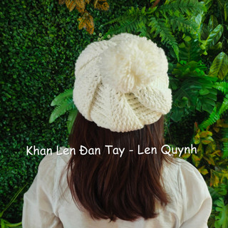 Mũ handmade kiểu quả trám cho nữ - Quà tặng độc đáo - Mũ len móc tay