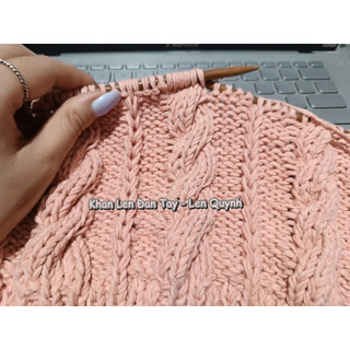 Mũ len đan tay cẩn thận từng mũi - Dáng mũ chuông vành gấp 2 ấm áp- Chất len milk cotton mềm mại