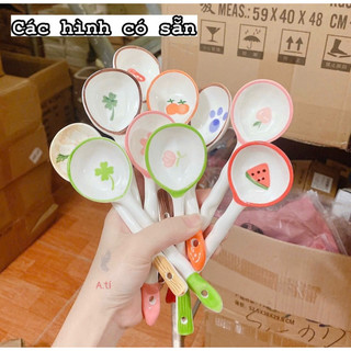 Thìa sứ hoạ tiết siêu dễ thương cute
