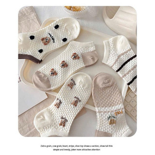 set 5 đôi tất nữ cổ ngắn siêu cute Vintage hàn quốc