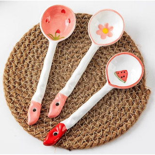 Thìa sứ hoạ tiết siêu dễ thương cute