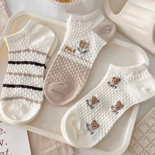 set 5 đôi tất nữ cổ ngắn siêu cute Vintage hàn quốc