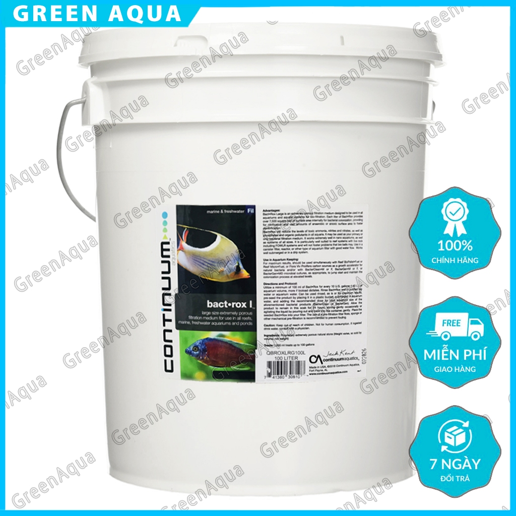 Vật liệu lọc CONTINUUM AQUATICS - Bact-Rox L (Thùng 20 Lít) xử lý NH3 ...