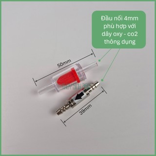 Van Một Chiều Nhựa Oxy, Co2 - Van Chống Nước Chảy Ngược - Sử Dụng Cho Thiết Bị Bể Cá