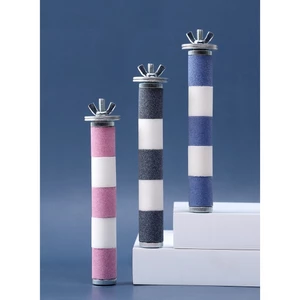 Cầu Đứng Cho Vẹt Mài Móng Dài 15cm Bằng Thép Phủ Cát Màu Giúp Móng Chim Luôn Gọn Gàng