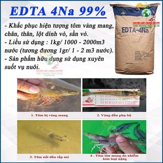 Hóa Chất EDTA 4Na hạ phèn, giải độc hóa chất trong ao nuôi, sản xuất phân bón, dùng trong bột giặt, trong mỹ phẩm dầu gộ