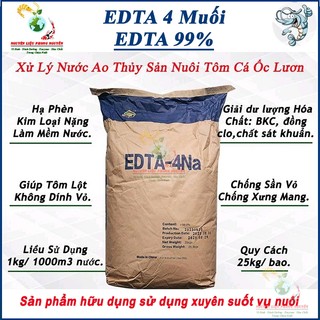 Hóa Chất EDTA 4Na hạ phèn, giải độc hóa chất trong ao nuôi, sản xuất phân bón, dùng trong bột giặt, trong mỹ phẩm dầu gộ