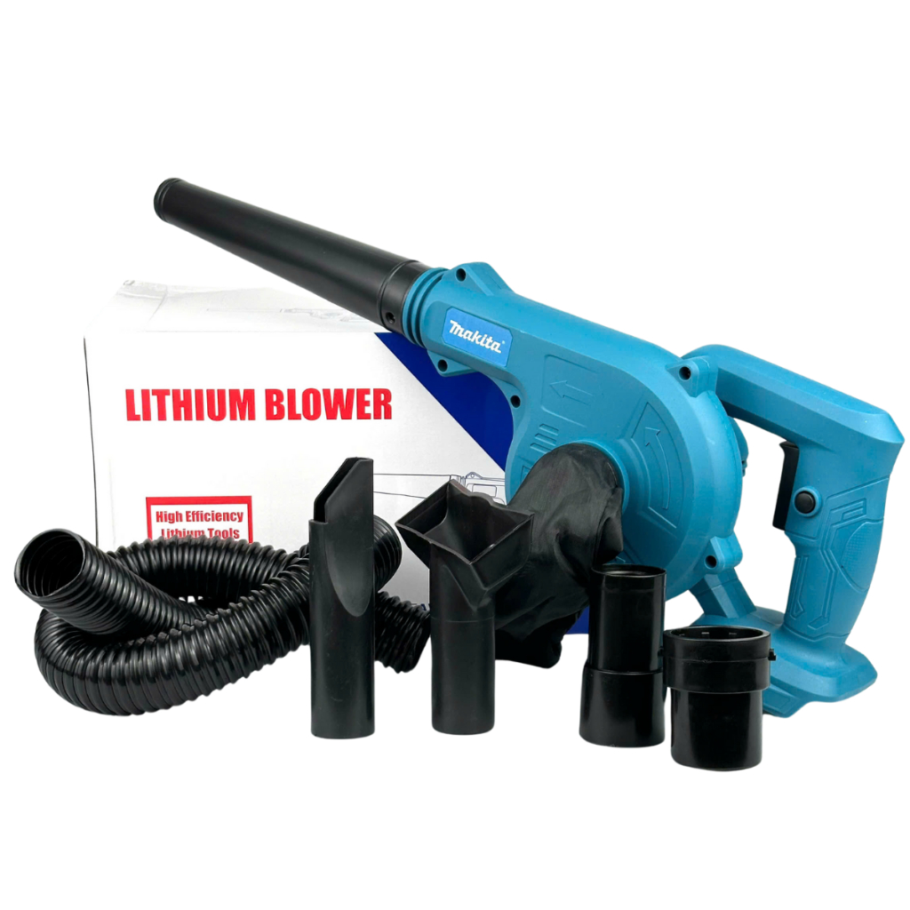 Máy thổi bụi dùng pin Makita kèm phụ kiện, máy thổi hút bụi cầm tay công suất lớn 680W vệ sinh đa năng thổi khỏe sạch sẽ