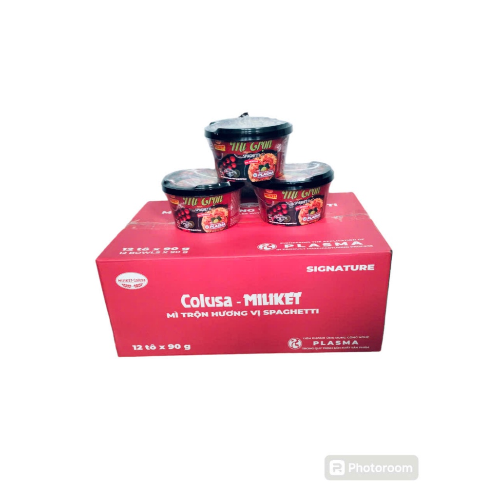 Thùng 12 tô mì trộn MILIKET 2 vị ( Phô mai Hàn Quốc và Spaghetti) 90gr