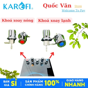 Khoá Xoay Nóng Lạnh Karofi [Chính Hãng] - Dùng Cho Máy Lọc Nước Nóng Lạnh - Model 2024 - Tặng kèm cút 6-6 nối nhanh