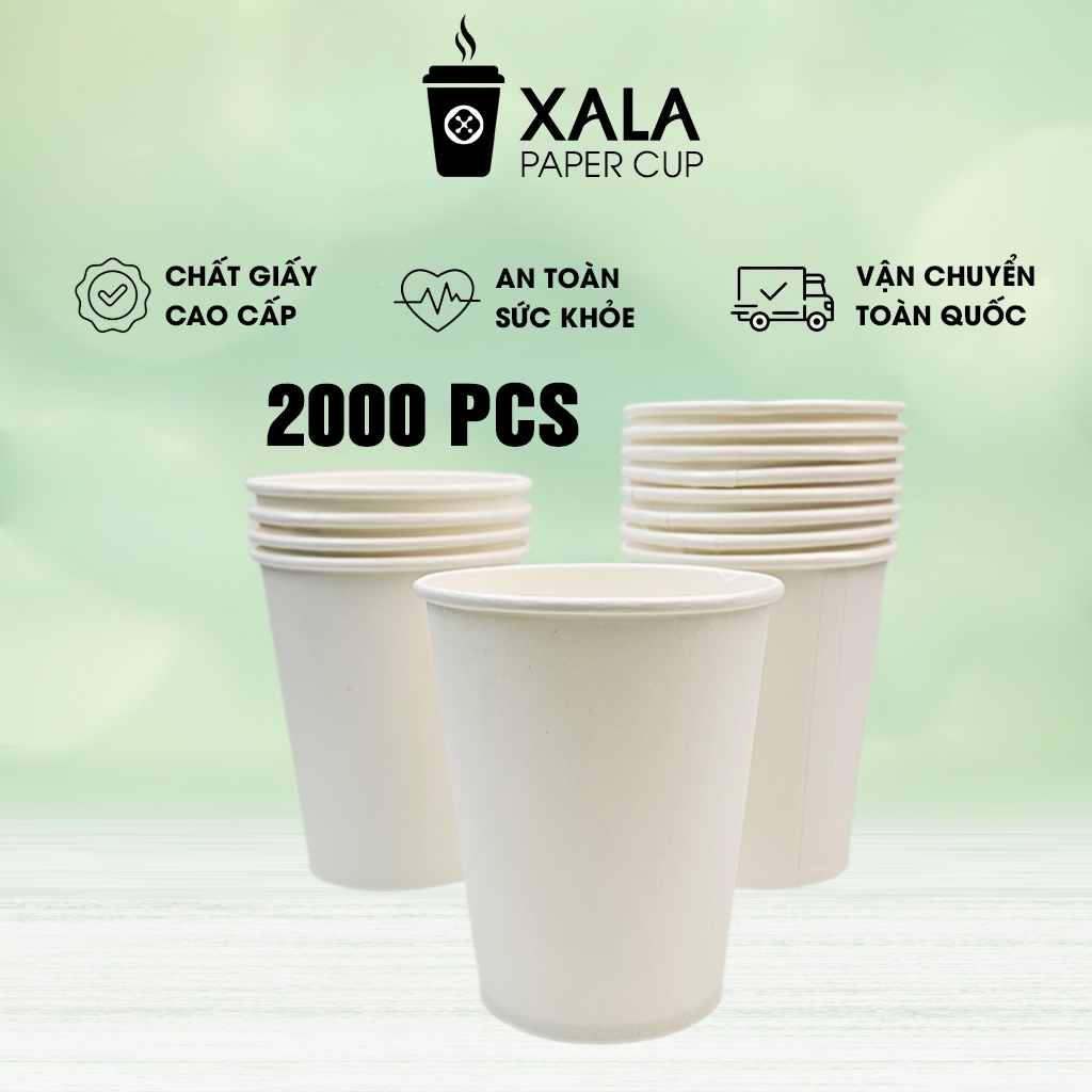 Cốc Giấy 7oz (210ml) Màu Trắng [ Thùng 1000-2000 Cái ] Dùng 1 Lần Nhập Khẩu Nhật Bản