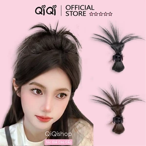 Tóc Giả Búi Kẹp TỈA HÌNH LÔNG VŨ Phong Cách Hàn Quốc QiQiShop