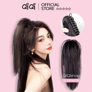 Búi Tóc Giả Kẹp Đuôi Ngựa Thẳng Y2K - Búi Kẹp Cao Phong Cách Hàn Quốc QiQiShop
