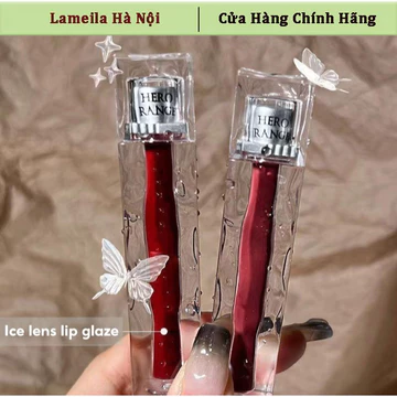 Son kem lì Herorange Kakashow,son bóng trong suốt thủy tinh,tone đỏ nâu đỏ cam siêu đẹp chính hãng nội địa trung