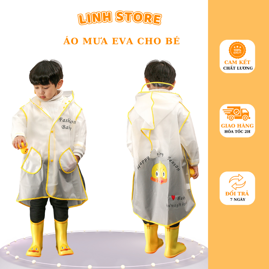 Áo Mưa Chống Nước Cho Bé ( chất liệu EVA cao cấp an toàn cho bé ) AM0101