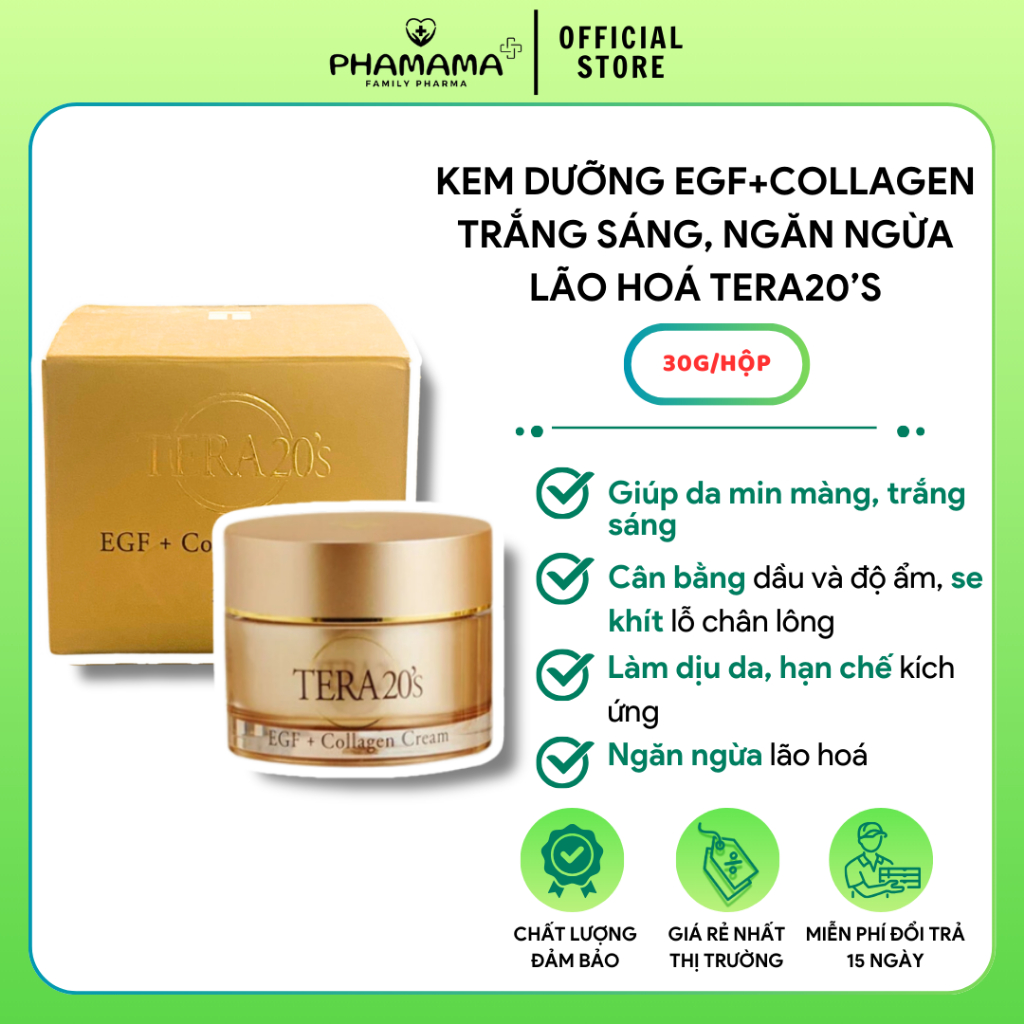 Ảnh Kem dưỡng trắng da EGF Tera20's giúp cấp ẩm, giảm nếp nhăn và ngăn ngừa lão hoá 30g 2