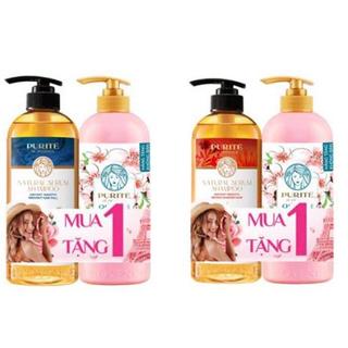 [COMBO MUA1+1] Dầu Gội Purité Lưu Hương Chắc Khỏe Mềm Mịn 600ML/ Ngăn Ngừa Gãy Rụng Phục Hồi Tóc 620mL+Tặng Dầu Xả 450ML