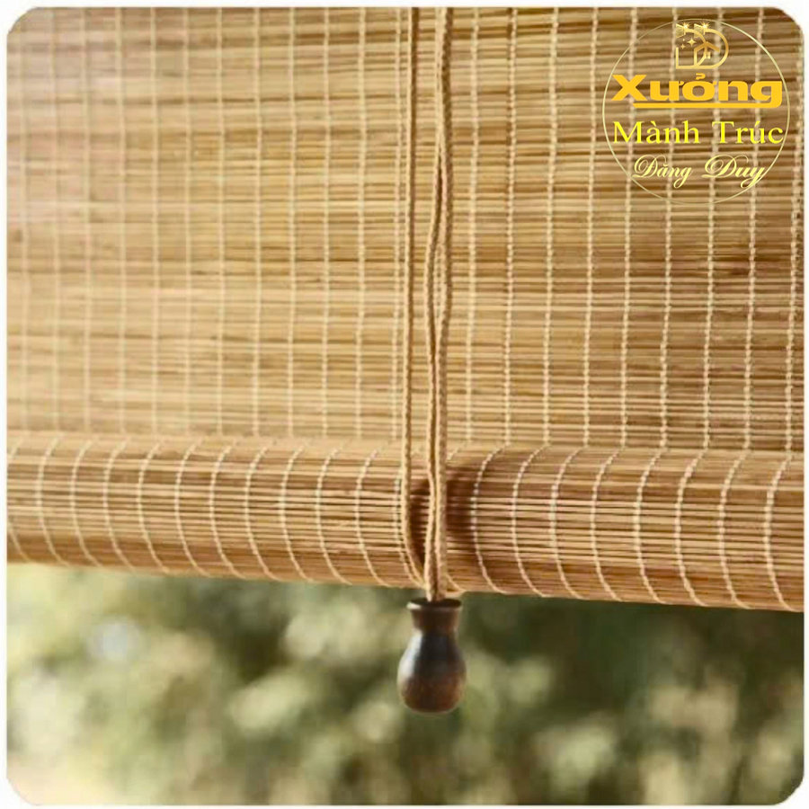 Rèm Cửa Sổ Rộng 1,2m x 2m/ 2,5m Rèm Trúc Nan 5 Li Sơn Pu Bóng Màu Vàng ...