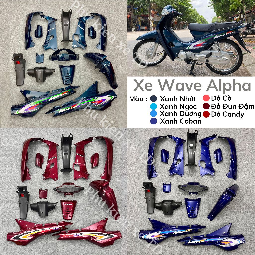 Dàn Áo Wave Nhỏ, Wave Alpha TD [Tặng Tem 3 Lớp] Bộ Nhựa Wave 100 Đời ...
