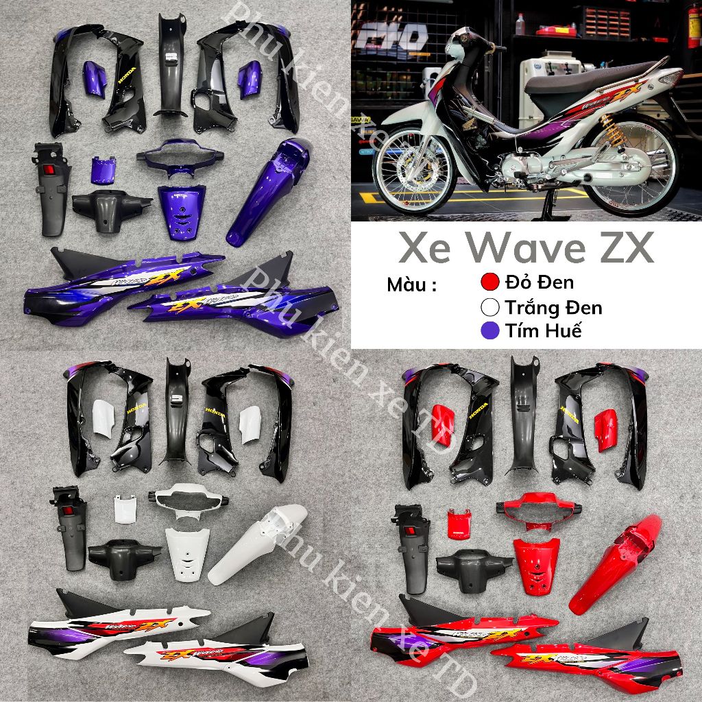 Dàn Áo Wave Nhỏ - Wave ZX TD Cao Cấp [Tặng Tem 3 Lớp] Bộ Áo Wave 100 ZX ...