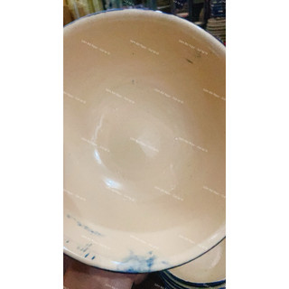 Tô Gốm Vẽ gà Trống/Hoa Nâu/Chỉ Xanh/Phết Xanh Nam Bộ Size To Bụng Bự Đường Kính 18cm Men Đẹp - Gốm Xưa Lái Thiêu