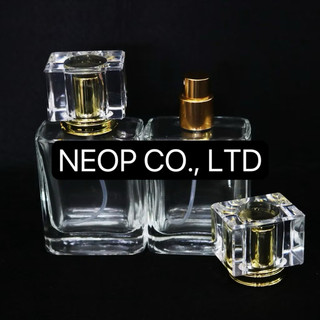 Chai Rỗng Chiết Nước Hoa 50ml Thân Vuông Nắp Vàng Sang Trọng