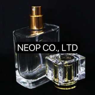 Chai Rỗng Chiết Nước Hoa 50ml Thân Vuông Nắp Vàng Sang Trọng