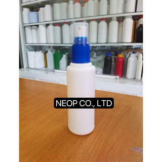 Chai Nhựa 100mL CDP10-1 HPDE Thân Cao Trắng Đục Xịt Phun Sương Xanh