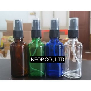 Chai Tinh Dầu 50ml Xịt Phun Sương Trắng Thân Nhiều Màu Siêu Xinh