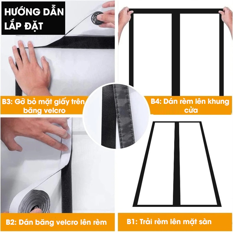 Rèm Chống Muỗi Nam Châm Lưới Chống Muỗi Cửa Sổ Mùng Màn Chống Muỗi Làm Theo Yêu Cầu PABARO