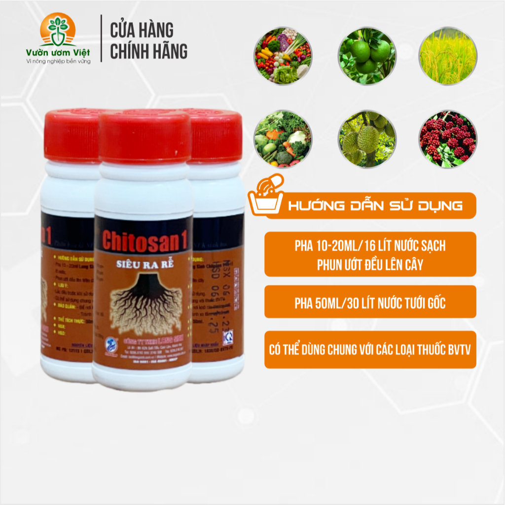Phân bón Chitosan 1 cung cấp đầy đủ dưỡng chất thiết yếu cho cây sinh trưởng tốt, phát triển tốt đa