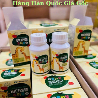 Kẹo Canxi Hươu Cao Cổ Hàn Quốc Hộp 2 Lọ 240 Viên, Tăng Chiều Cao Cho Bé, Phát Triển Trí Thông Minh, Giúp Bé Ăn Ngon Mệng