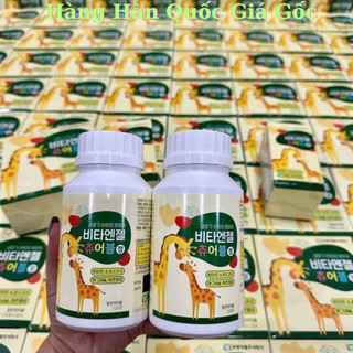 Kẹo Canxi Hươu Cao Cổ Hàn Quốc Hộp 2 Lọ 240 Viên, Tăng Chiều Cao Cho Bé, Phát Triển Trí Thông Minh, Giúp Bé Ăn Ngon Mệng