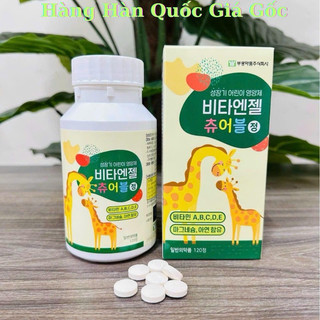 Kẹo Canxi Hươu Cao Cổ Hàn Quốc Hộp 2 Lọ 240 Viên, Tăng Chiều Cao Cho Bé, Phát Triển Trí Thông Minh, Giúp Bé Ăn Ngon Mệng