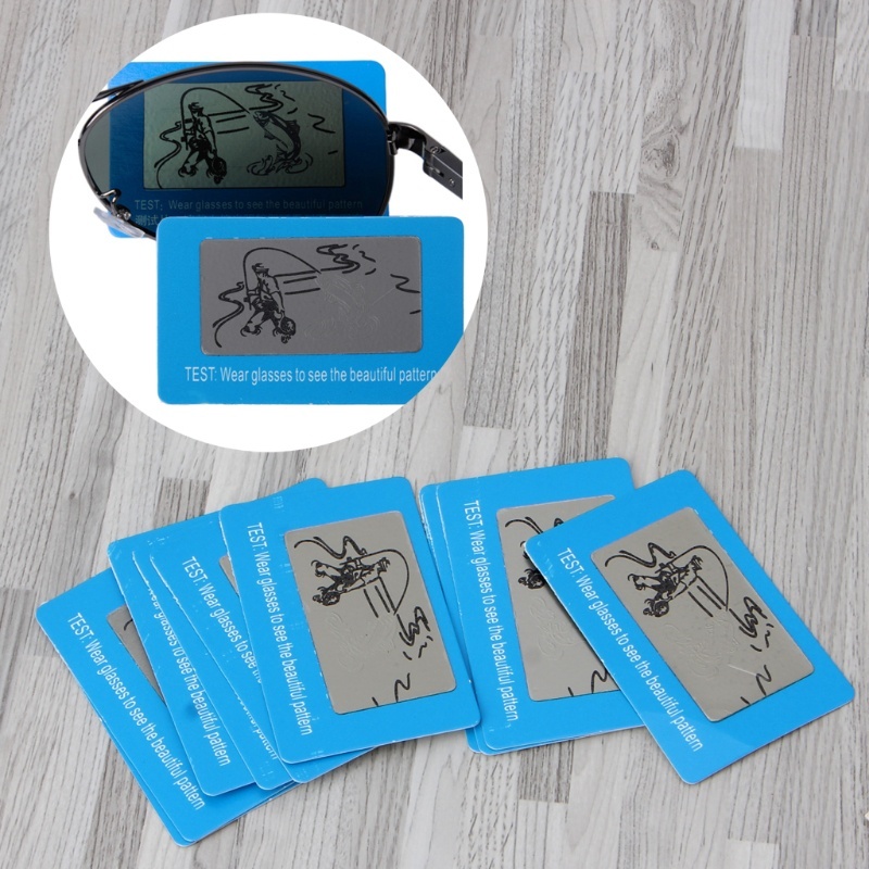 Thẻ Test Phân Cực Cho Kính Mát Kính Râm Phân Cực Bằng GIẤY ( Polarized Glasses Test Plastic Card )
