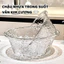 Chậu rửa mặt trong suốt vân kim cương Greenhome chất liệu nhựa Acrylic, Chậu nhựa thau nhựa nhà tắm