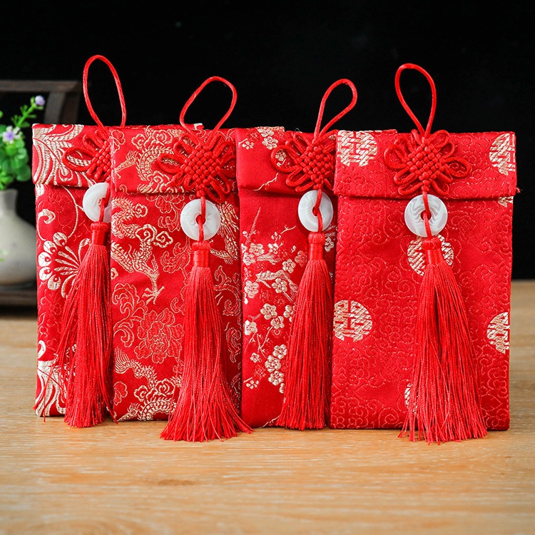 ⭐ FREE SHIP⭐ Bao Lì Xì Vải Gấm Nhiều Hoa Văn Cao Cấp Cưới Hỏi, Nạp Tài,Ngày Tết