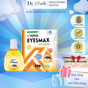 Dung Dịch Nhỏ Mắt KYOTO EYESMAX Ngừa Khô ,Giảm Độ Cận Thị, Duy Trì Thị Lực, Bổ Sung Vitamin Cho Mắt Khỏe Mạnh Sáng Ngời