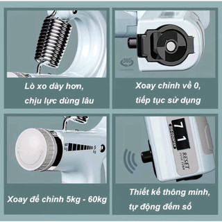 -DỤNG CỤ TẬP CƠ TAY-Kìm Bóp Tay Kìm Tập Cơ Tay Có Đếm Số Dụng Cụ Tập Gym Tại Nhà Loại Xịn Chịu Lực Lên Đến 60Kg