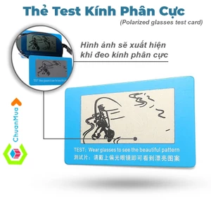 Thẻ Test Phân Cực Cho Kính Mát Kính Râm Phân Cực Bằng GIẤY ( Polarized Glasses Test Plastic Card )