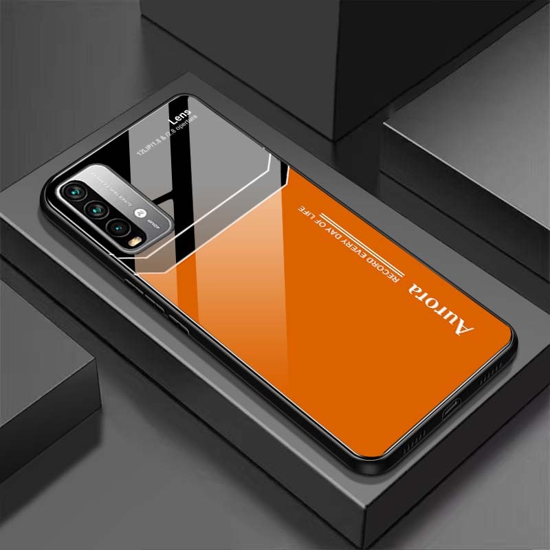Ốp Lưng XIAOMI REDMI 9T, POCO M3 Mặt Lưng Kính Cường Lực Sáng Bóng